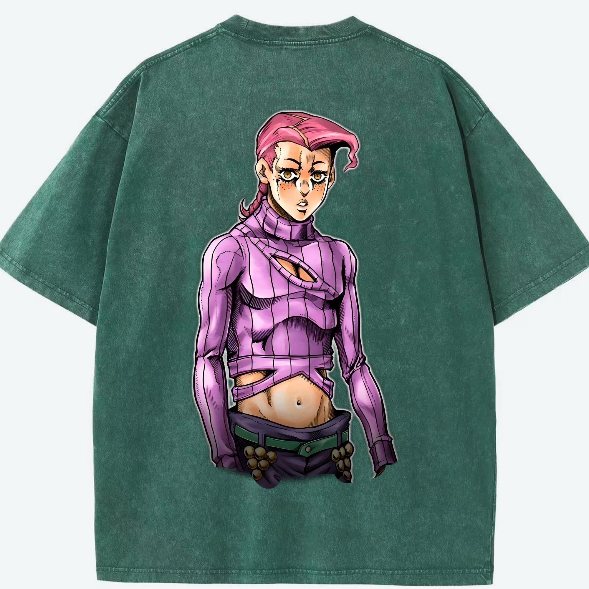 （画像用） ジョジョの奇妙な冒険 ビネガー?ドッピオ JoJo's Bizarre Adventure Vinegar Doppio 綿100% ヴィンテージ風 半袖Tシャツ（背面プリント）